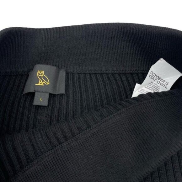 OVO Womens Ribbed Knit Biker Shorts Sz Large Black - Picture 7 of 8